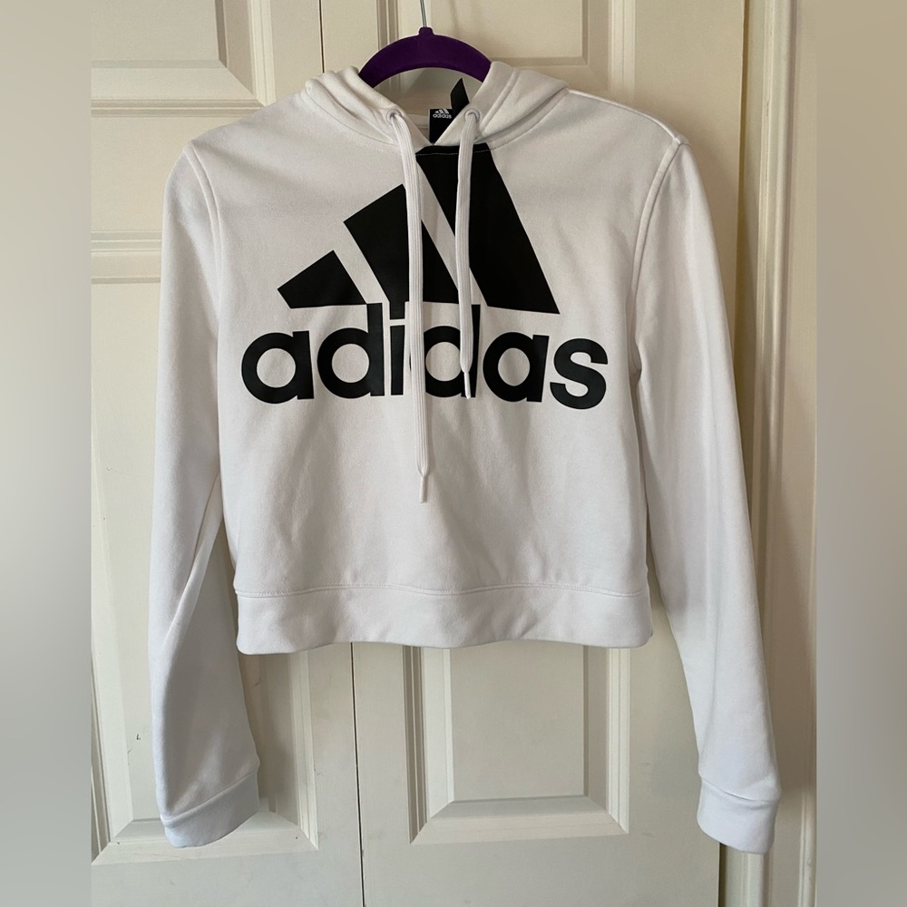 Adidas Cropped Hoodie Womens Medium